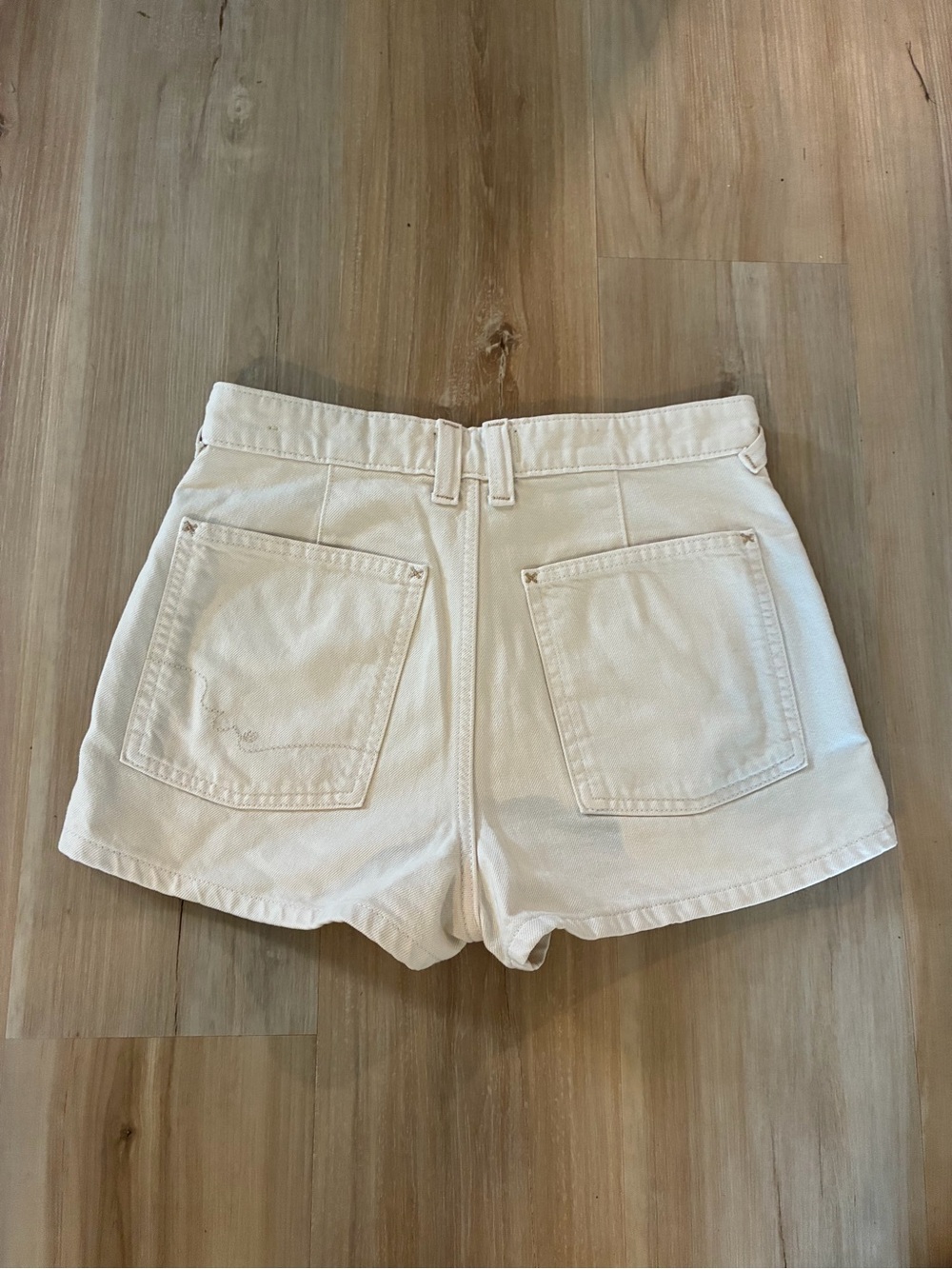 We The Free Cream High-Rise Denim Shorts - Picture 3 of 6